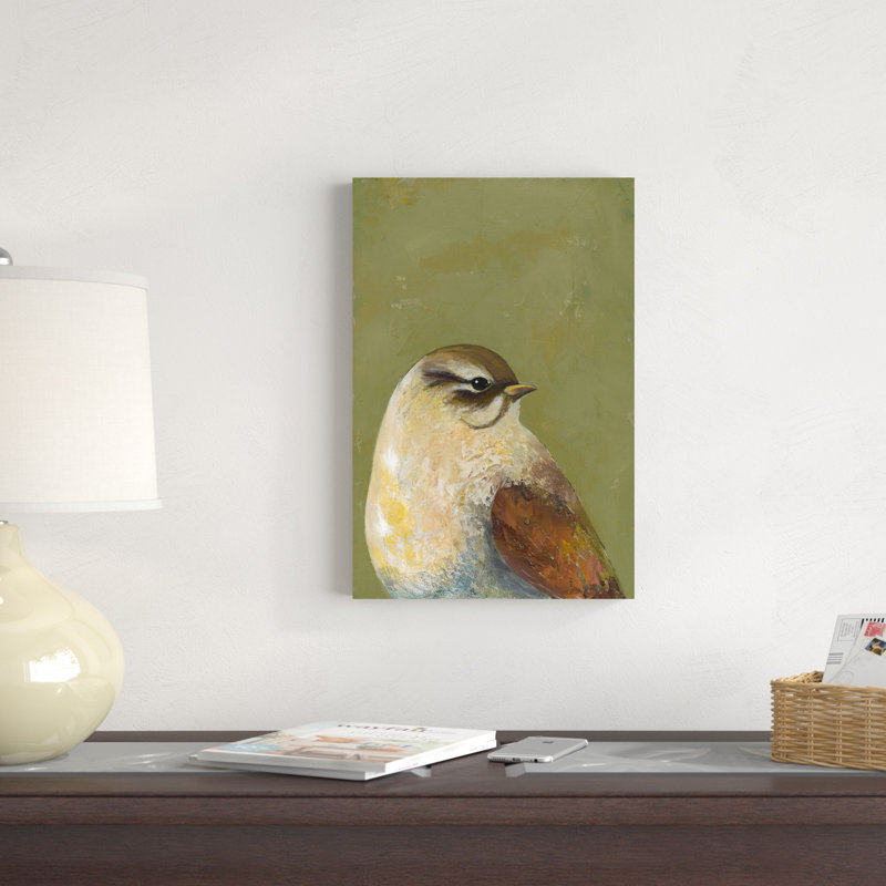 Portrait d'oiseau I, H 18 po x l 12 po x P 1 po