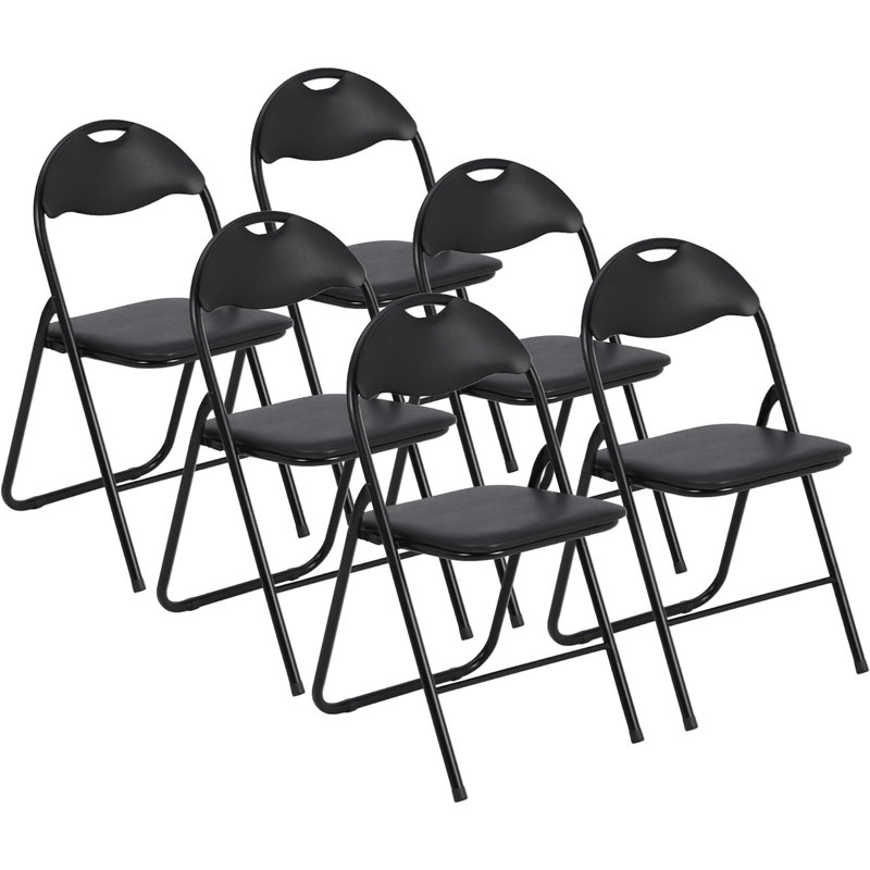 Ensemble de chaises pliantes Milonas, Noir, noir, noir, noir
