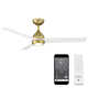 54" Mocha 3 - Blade Outdoor/Indoor Smart Propeller Ceiling Fan with Remote Control Included