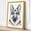 German Shepherd Portrait Minimalist - Wrapped Canvas-1184674992-1184675023