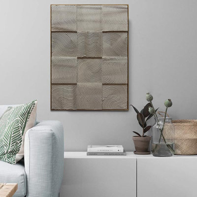 Abstrait, peinture à l'huile à la main, art mural vertical géométrique minimaliste contemporain