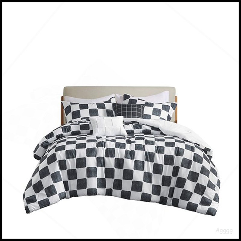 Twin/Twin XL Checkered Comforter Set, Multicolor Checkered