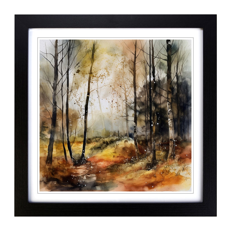Single Picture Frame Print on Wood, Black