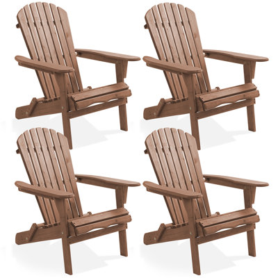 Solid Wood Folding Adirondack Chair by Casafield