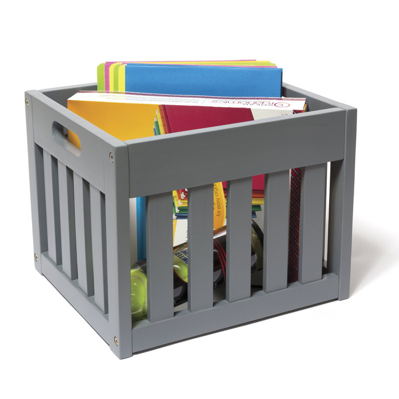 Caisse de rangement solide pour enfant, Gris
