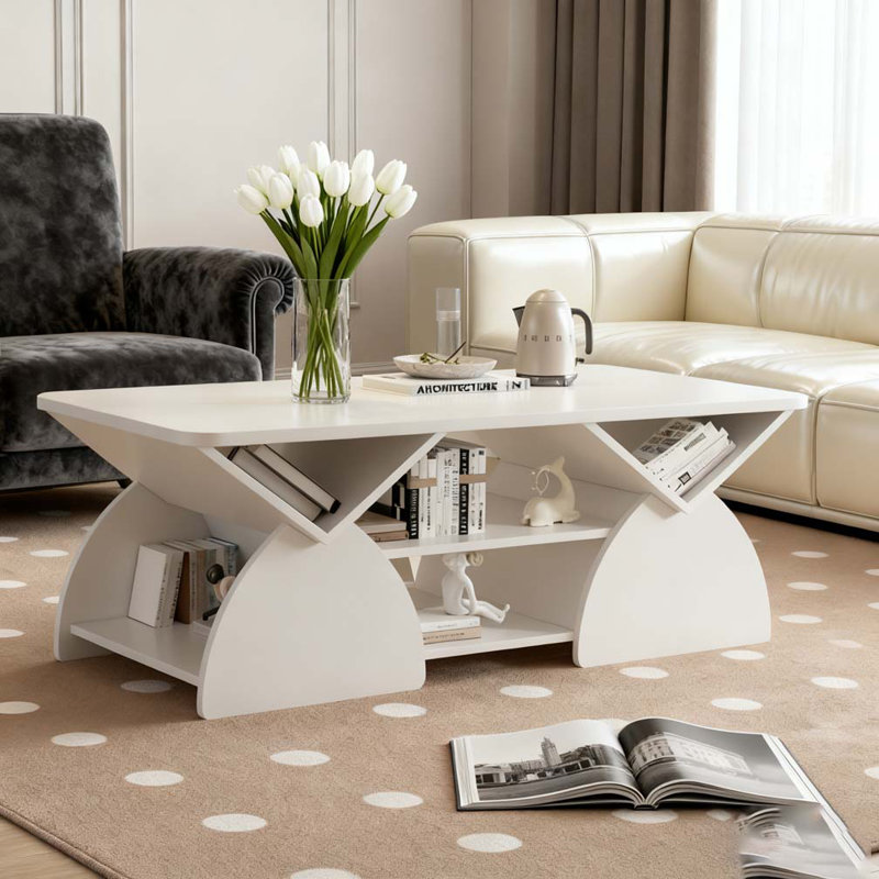 Table basse moderne, Blanc