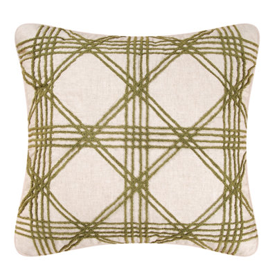Lattice Tufted Throw Pillow