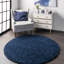 Tapis bleu touffeté à la main Assar-94523280