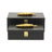 Canorus Rectangular Box Set with Gold Resin Feather - Black