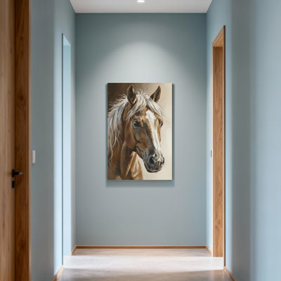 Animals Horse Portrait With White Mane And Brown Coat