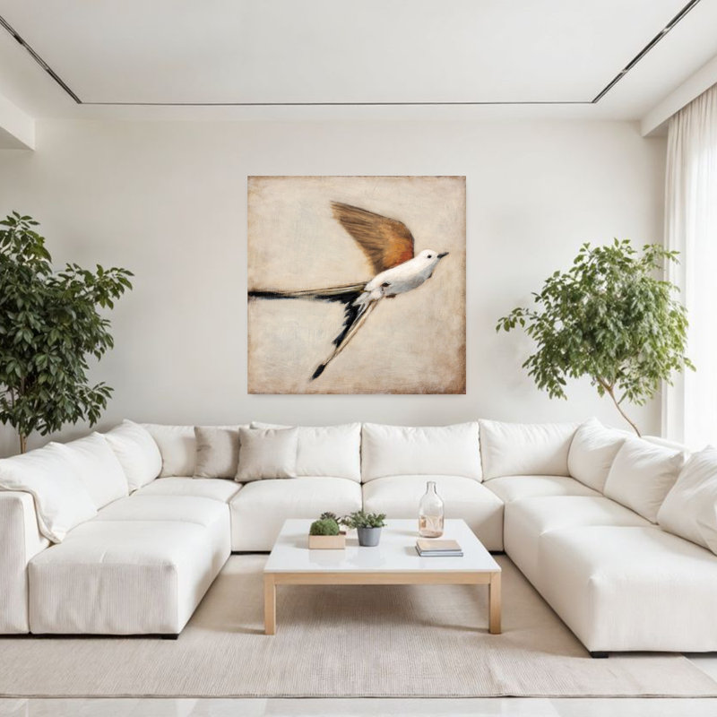 Art mural contemporain, Swallow Tail, H 48 po x l 48 po