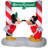 Disney Mickey and Minnie Kissing Under Mistletoe Banner Inflatable