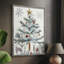 «Christmas Holiday Art» CECXII, reproduction d'art encadrée - bois massif-2005000594