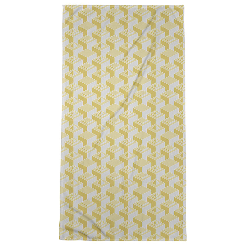 Jordao Bath Towel, Yellow/Gray