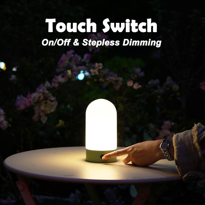 Battery Operated Cactus-shaped Portable Led Table Lamp Green