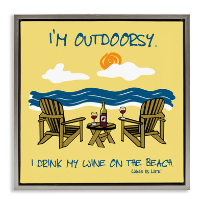 Art mural sur toile Outdoory Wine on Beach par WIL