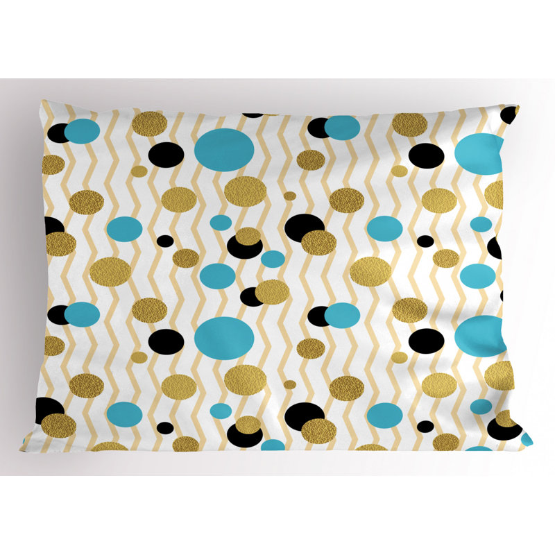 Trippy Polyester Polka Dots Sham Set, Twin