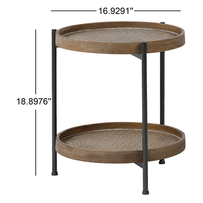 Gaier Solid Wood Tray Top End Table