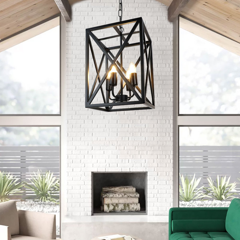 Hayah 4 - Light Dimmable Kitchen Island Square / Rectangle Chandelier