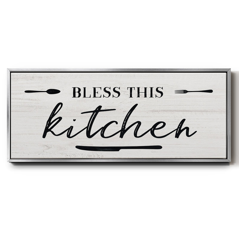 Bless this Kitchen- Framed Canvas, 20" H x 50" W