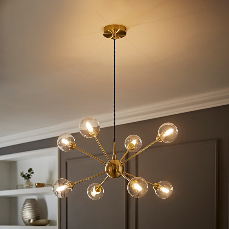 Victorville 8 - Light Chandelier, Gold