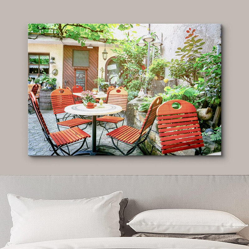 «Architecture Architecture European Italian Cafe Floral Terrace Nature Wilderness», reproduction sur toile
