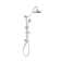 Kauai III 8-in Rain Showerhead Shower System with Slide Bar and Integrated Soap Dish 1.8 GPM