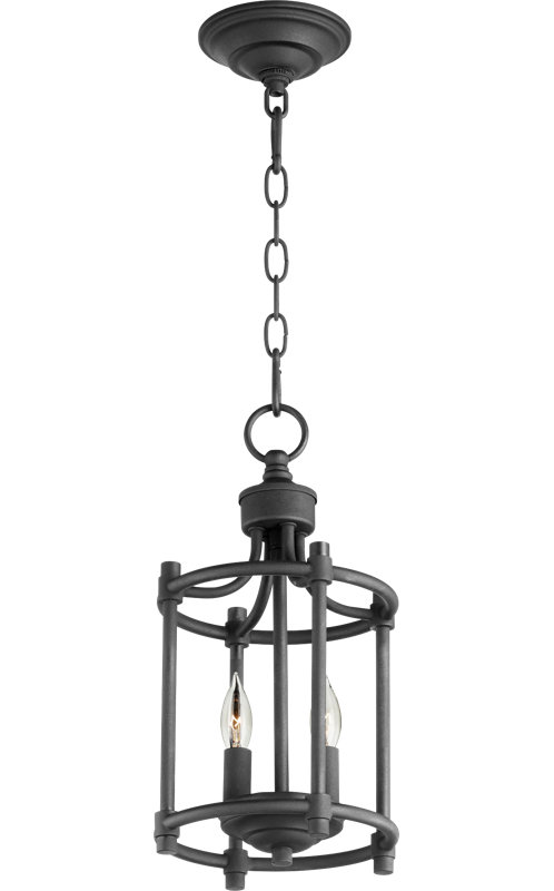 Luminaire suspendu cylindrique unique 2 lumières Ayana