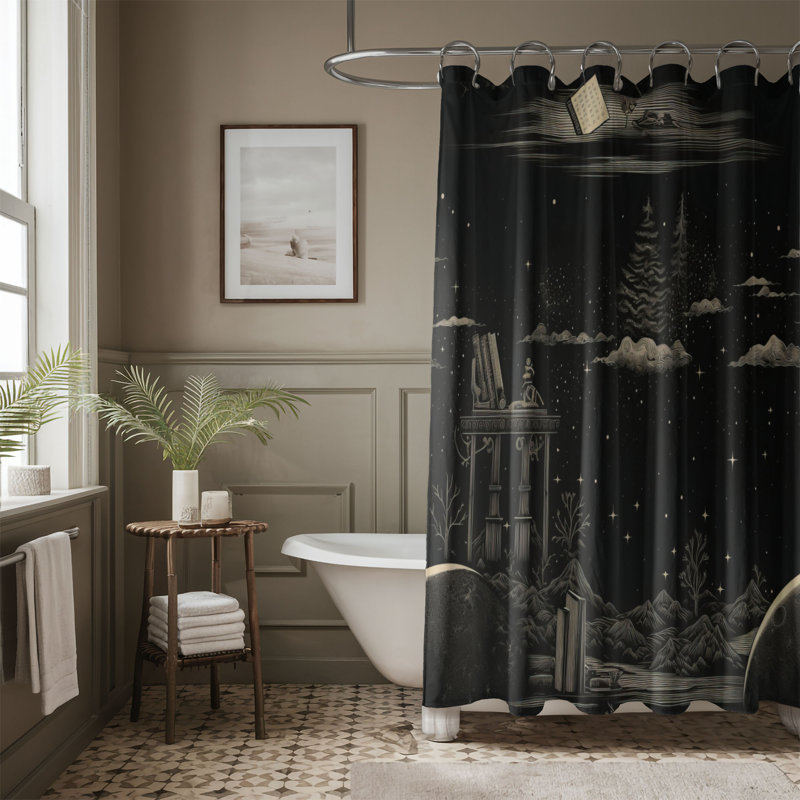 Rideau de douche Alisi, H 74 po x l 71 po