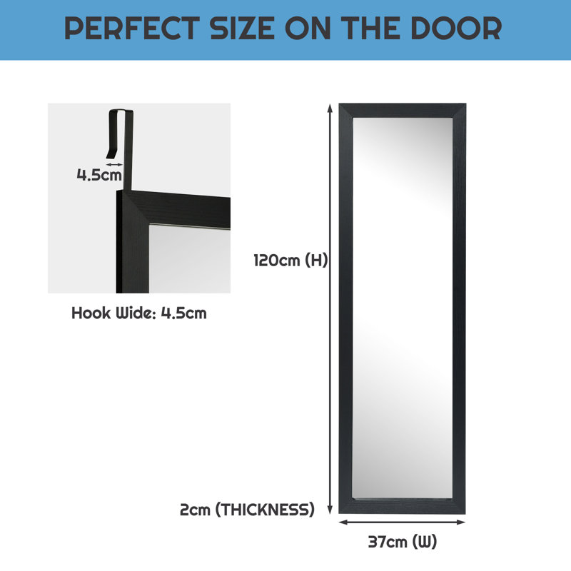 Nalynn Rectangle Mirror, Black
