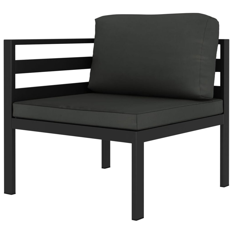 Ensemble de canapé modulaire d'extérieur en aluminium anthracite Garden Lounge