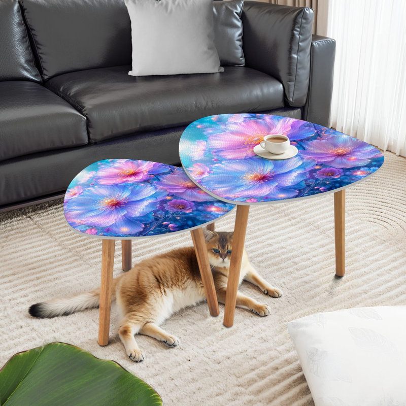 Ensemble de 2 tables basses gigognes Triangle