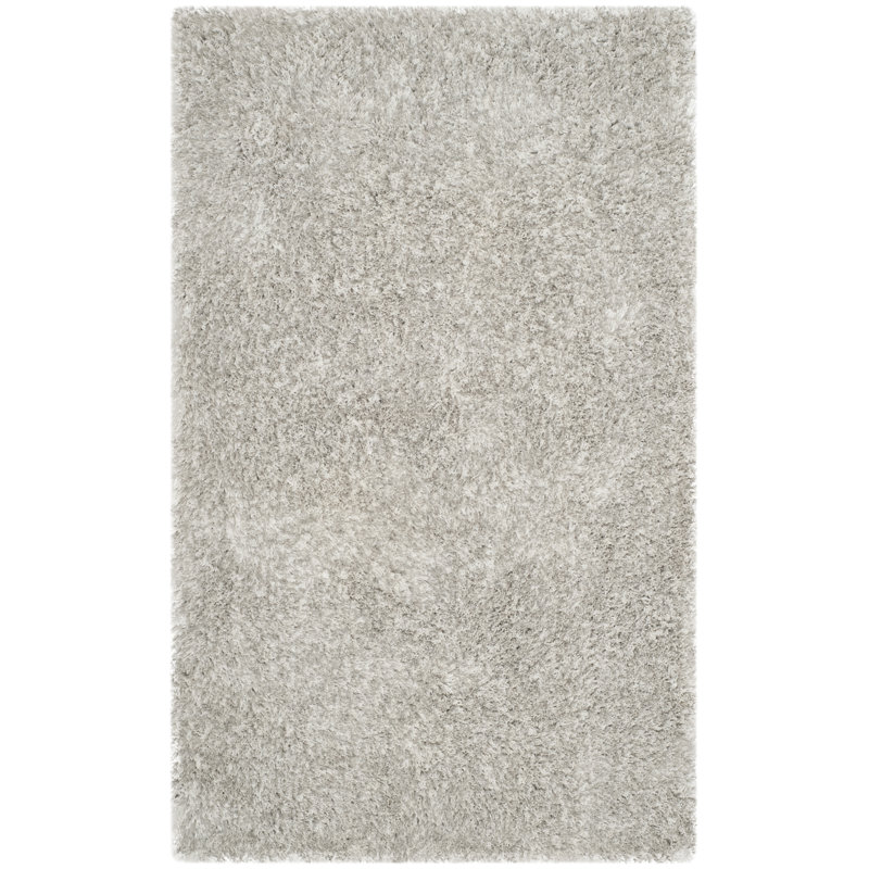 Tapis gris clair Chamiyah , Rectangle 3 pi x 5 pi
