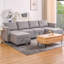 Canapé modulaire réversible en toile de jute: solution de rangement élégante pour le salon