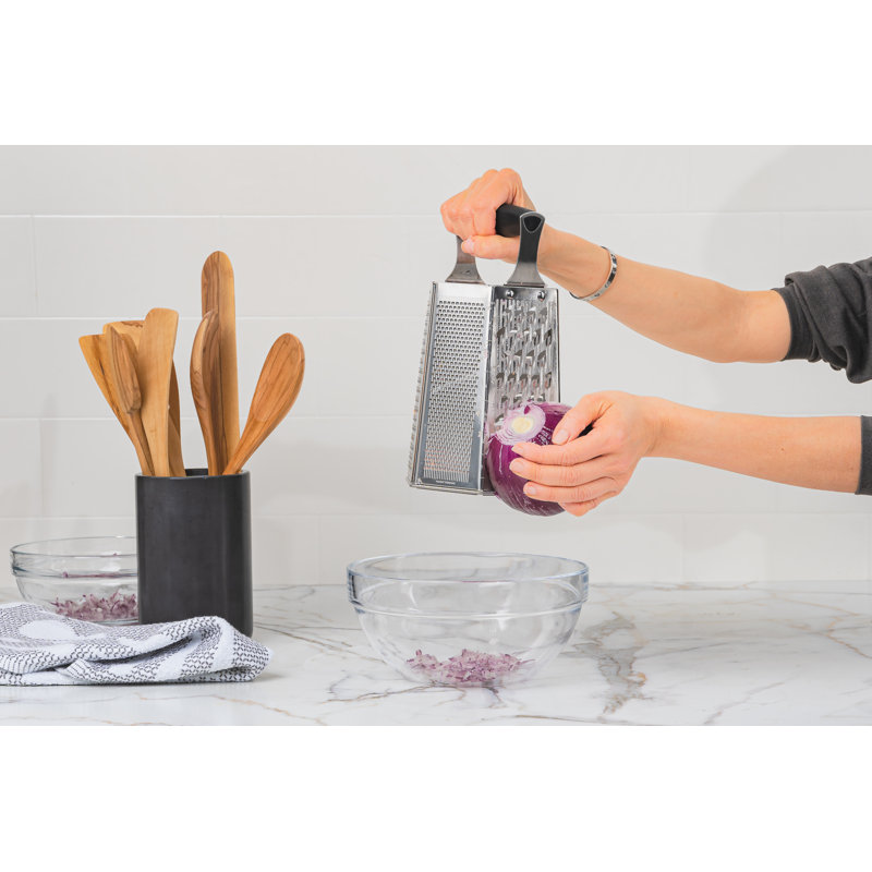 Cuisipro 6-Sided Box Grater, Sharp Stainless Steel, Non-Slip, Rust Resistant