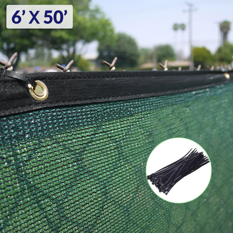 Paravent de clôture en vinyle H 6 pi x l 50 pi, Vert