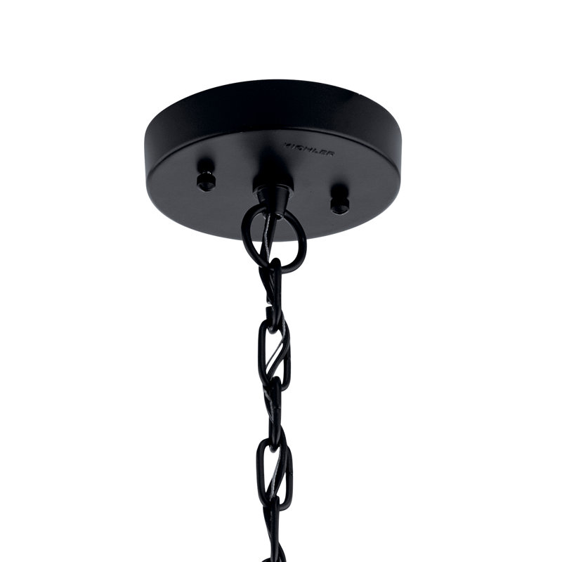 Luminaire suspendu d'extérieur 1 lumière H 21 po Harjap, Noir
