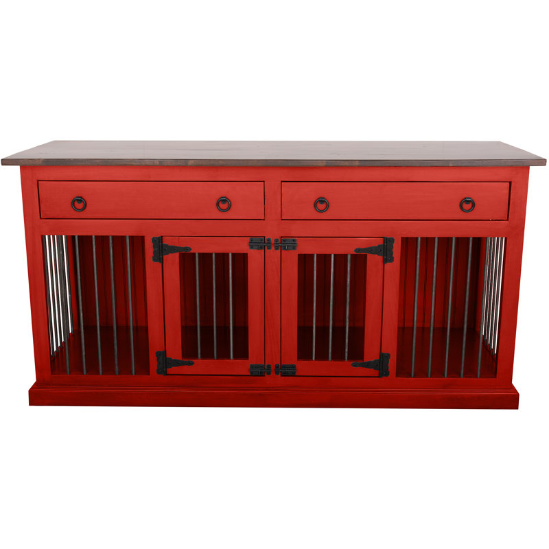 Crédence avec tiroirs Traditional, Petit (H 30 po x l 64 po x P 24 po), Rouge de Falun