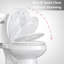 Siège de toilette commercial à fermeture en douceur avec formation intégrée pour la propreté des tout-petits - charnières à dégagement rapide, plastique durable, résistant aux marques, facile à nettoyer, convient aux toilettes allongées de 19 po, F2041S American Standard, paquet de 2