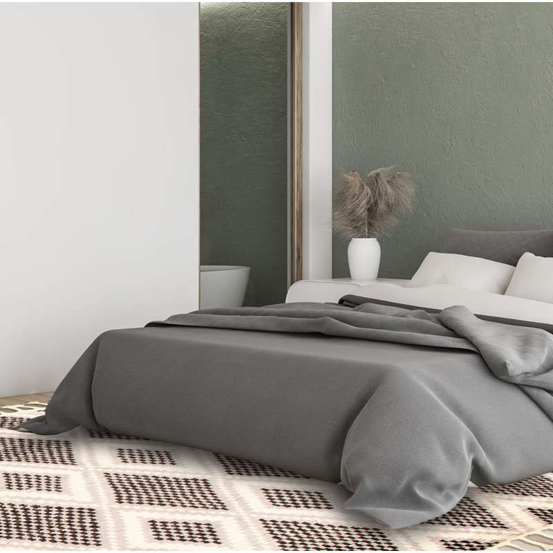 Tapis décoratif en laine de conception unique 5 pi 7 po x 7 pi 10 po noué à la main New Age