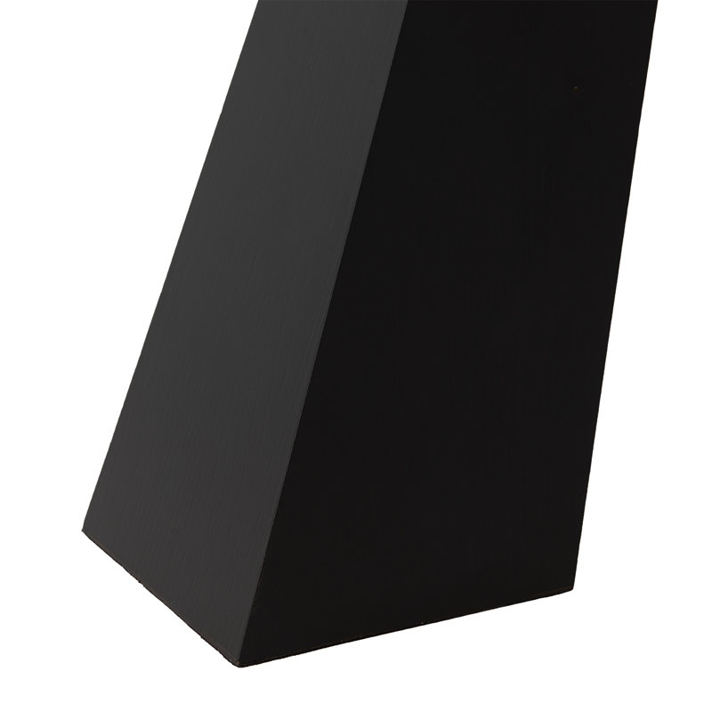 Lampe de table de qualité supérieure Obelisk, chêne noir, nickel satiné, abat-jour en coton et lin blanc, compatible avec les DEL écoénergétiques
