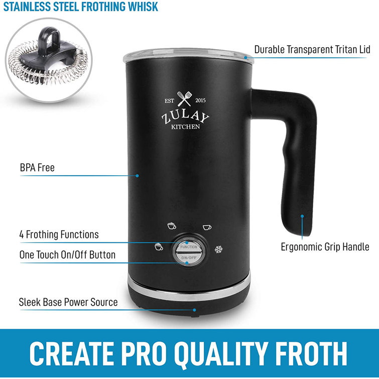 Electric Milk Frother, Milk Steaming Frother Rustproof For Home 