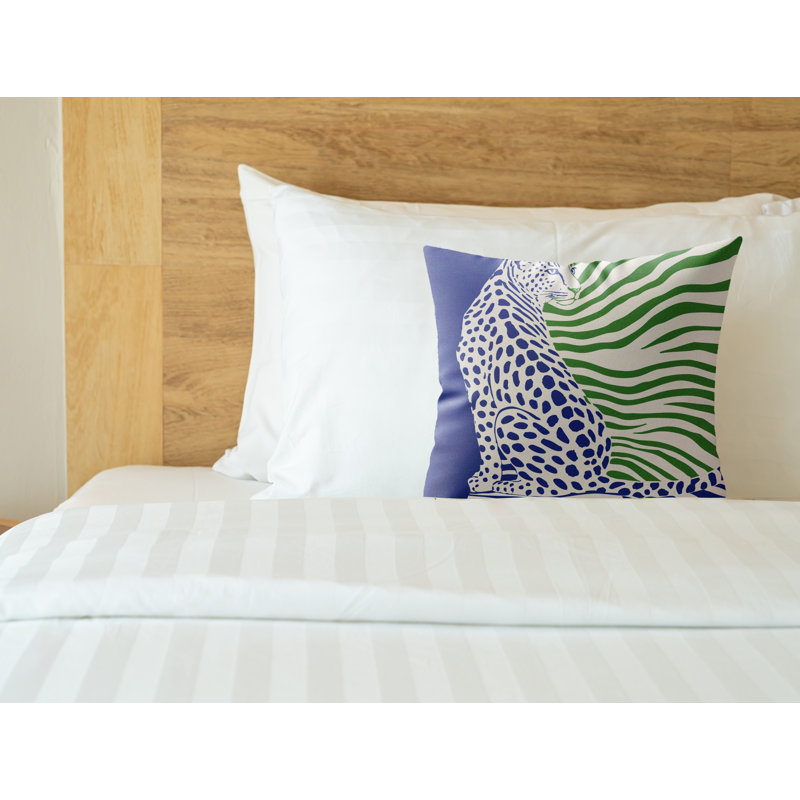 Coussin intérieur en faux suède Damisa, Azur royal, 18 x 18