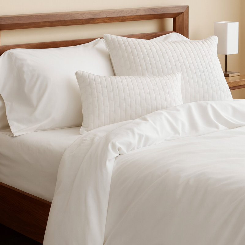 BedVoyage Duvet Cover - Viscose from Bamboo + Cotton - Breathable & Lightweight, King Duvet Cover, Snow