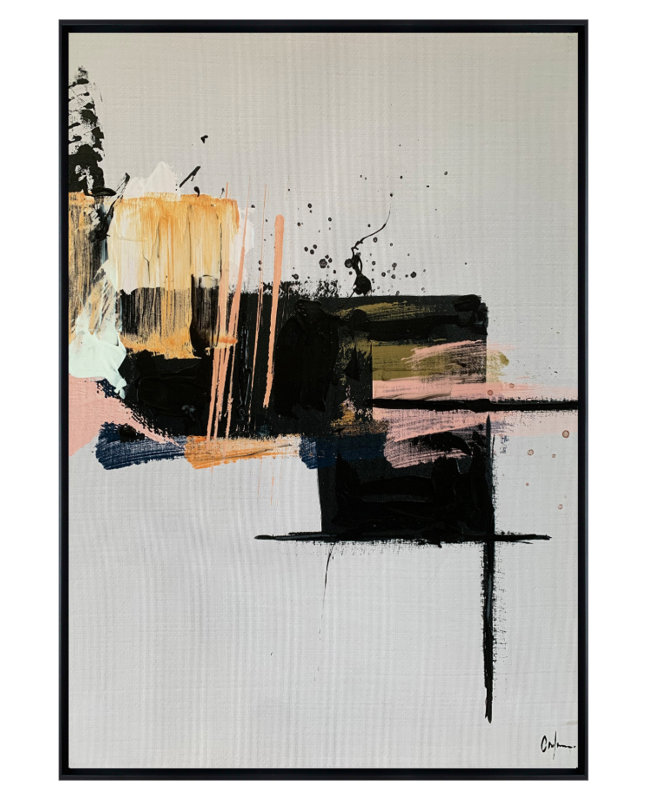 Formelle Cortile 1 Canvas Print Artwork, 180cm H x 94cm W, Black