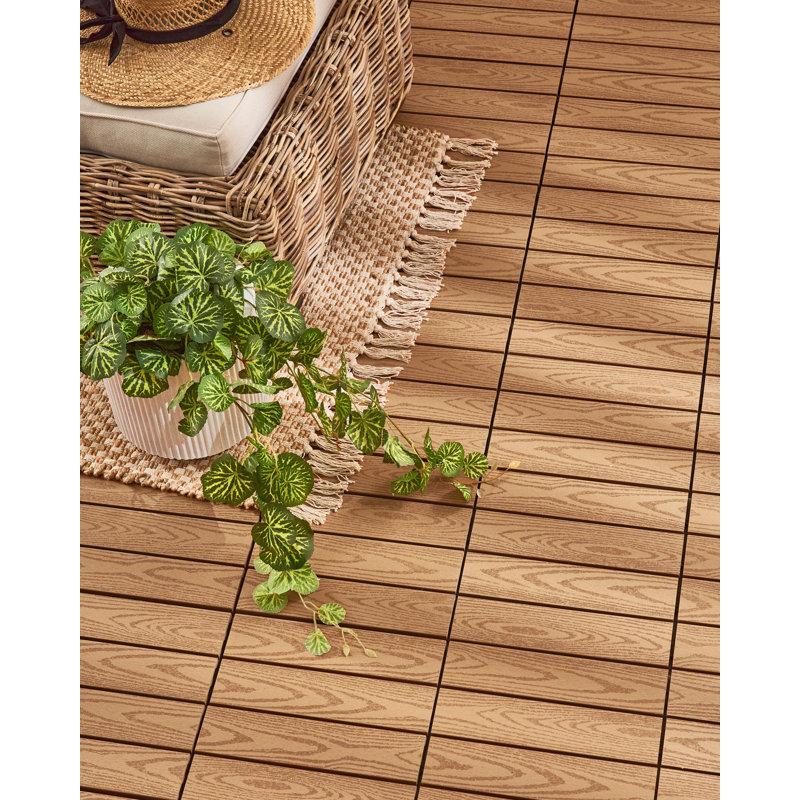 Outdoor Flooring ATESSA Wood-Plastic Composite (WPC), Light Brown