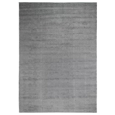 Greek Key Geometric Area Rug in Blue