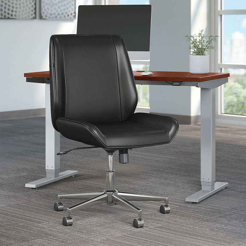 Salinas Vinyl Task Chair, Black