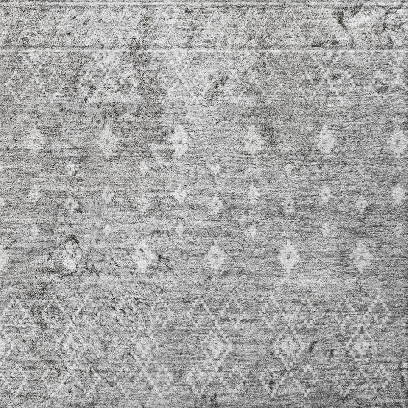 Tapis bohème ADS709 de qualité supérieure lavable à la machine, Argent, 10 pi x 14 pi