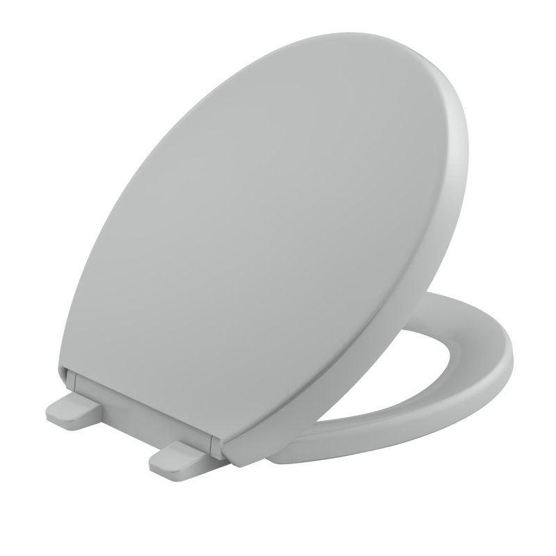Reveal Quiet-Close with Grip-Tight Toilet Seat, Ice Grey, Round